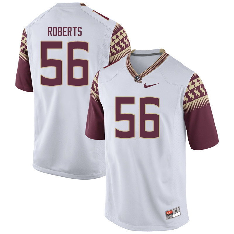 Men #56 Ryan Roberts Florida State Seminoles College Football Jerseys Sale-White